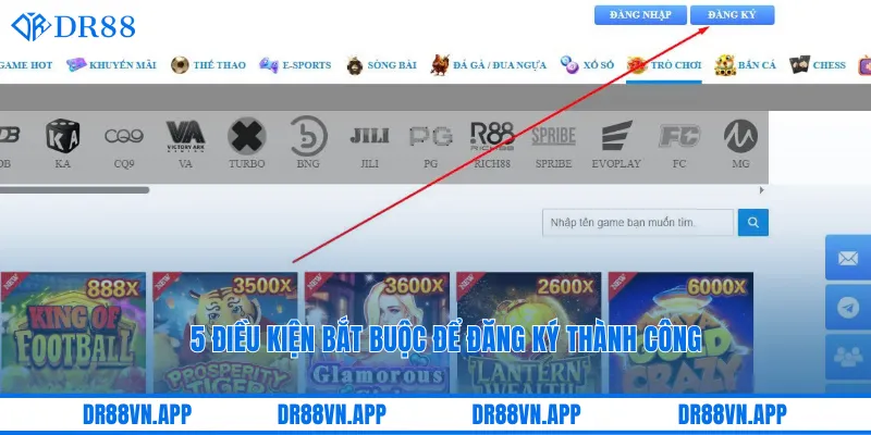 5 điều kiện bắt buộc để đăng ký thành công